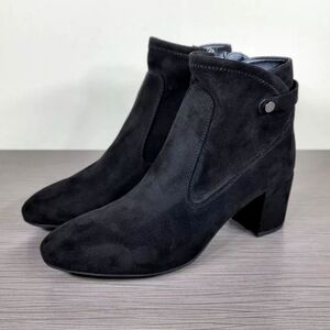 Vintage Franco Sarto Nixon Stretch Boot Black Suede Womens Sz 8
